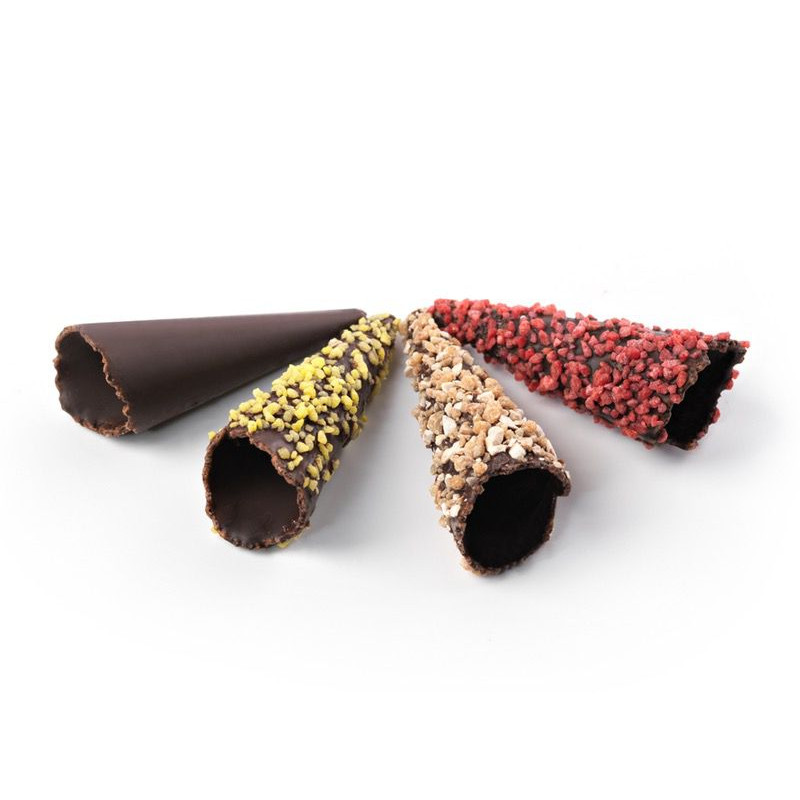 MINI CONO SURTIDO CACAO CROCANTI 4 VAR. (DIS590) 1/180un.